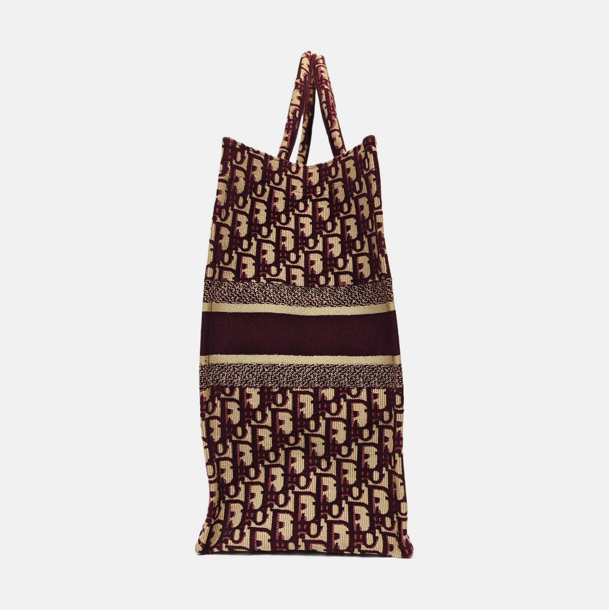 Book Tote Large Oblique Canvas Red