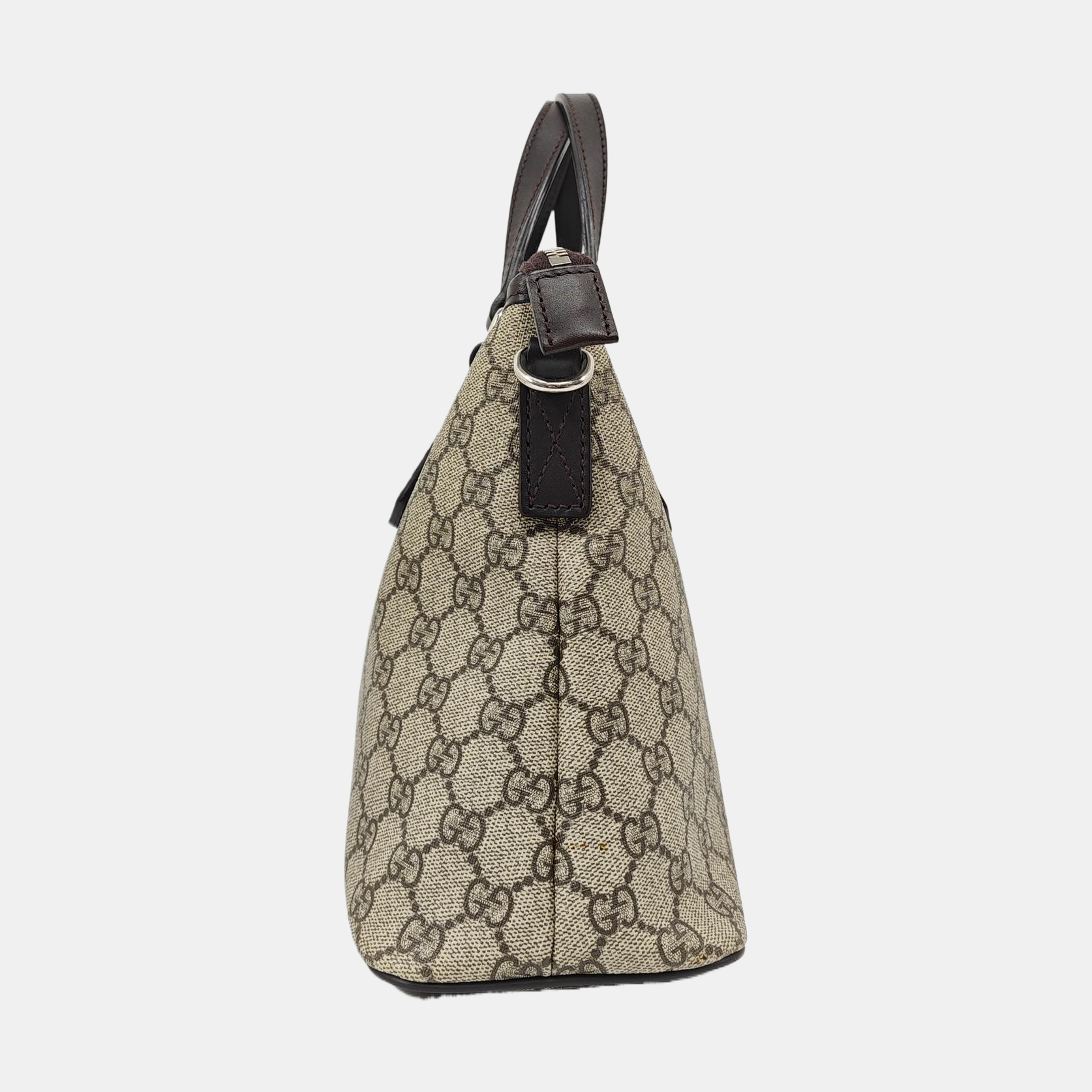 Monogram Coated Canvas Tote Bag Small Beige