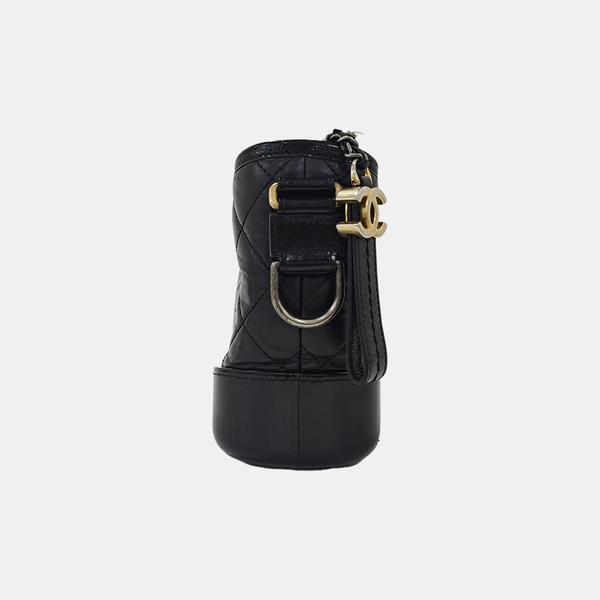 GABRIELLE Small Quilted Calfskin Black