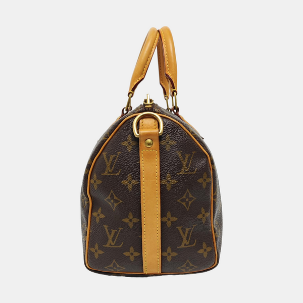 SPEEDY 25 Monogram Coated Canvas Brown