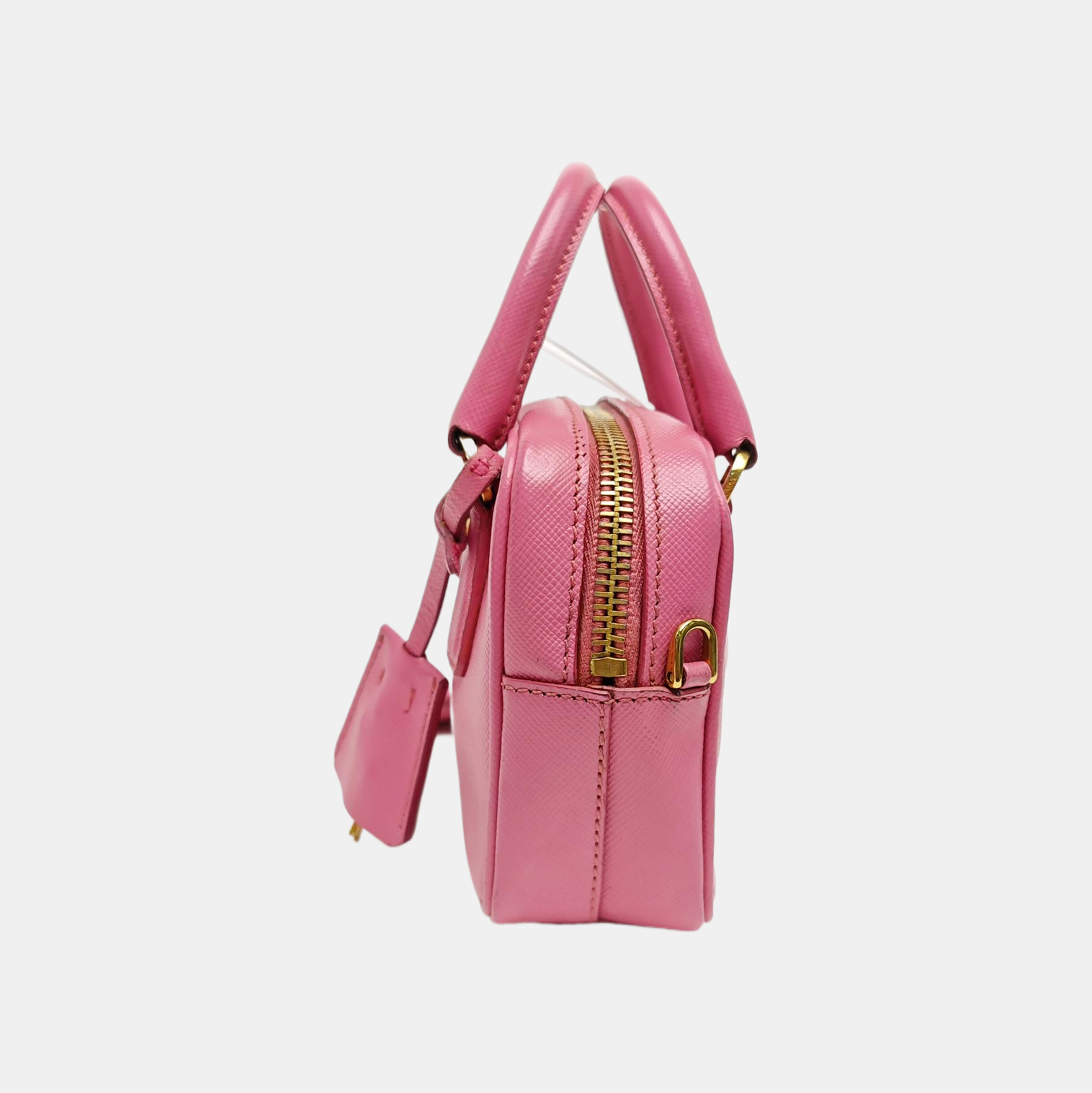 Saffiano Calfskin Shoulder Bag Pink