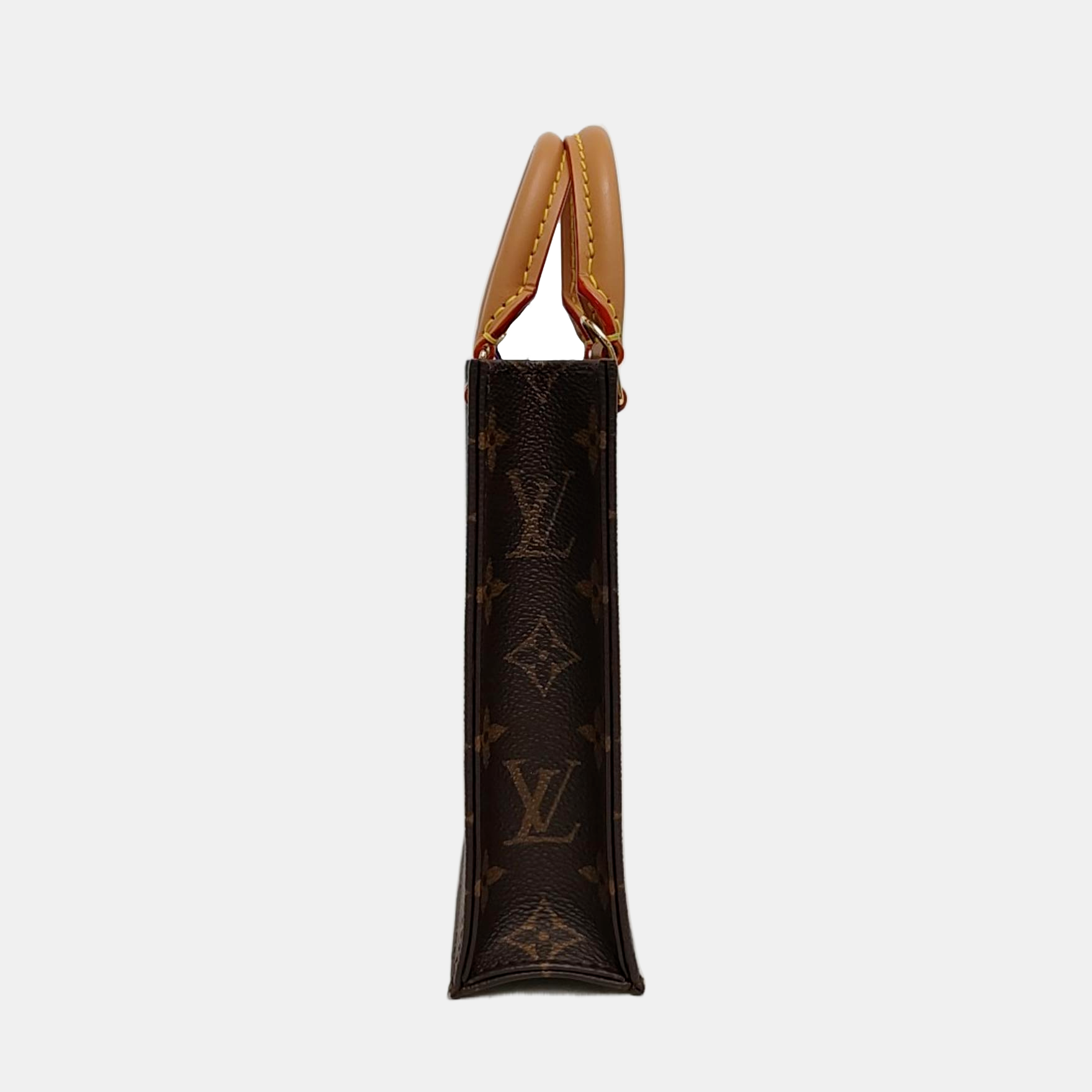 SAC PLAT Mini Monogram Coated Canvas Brown