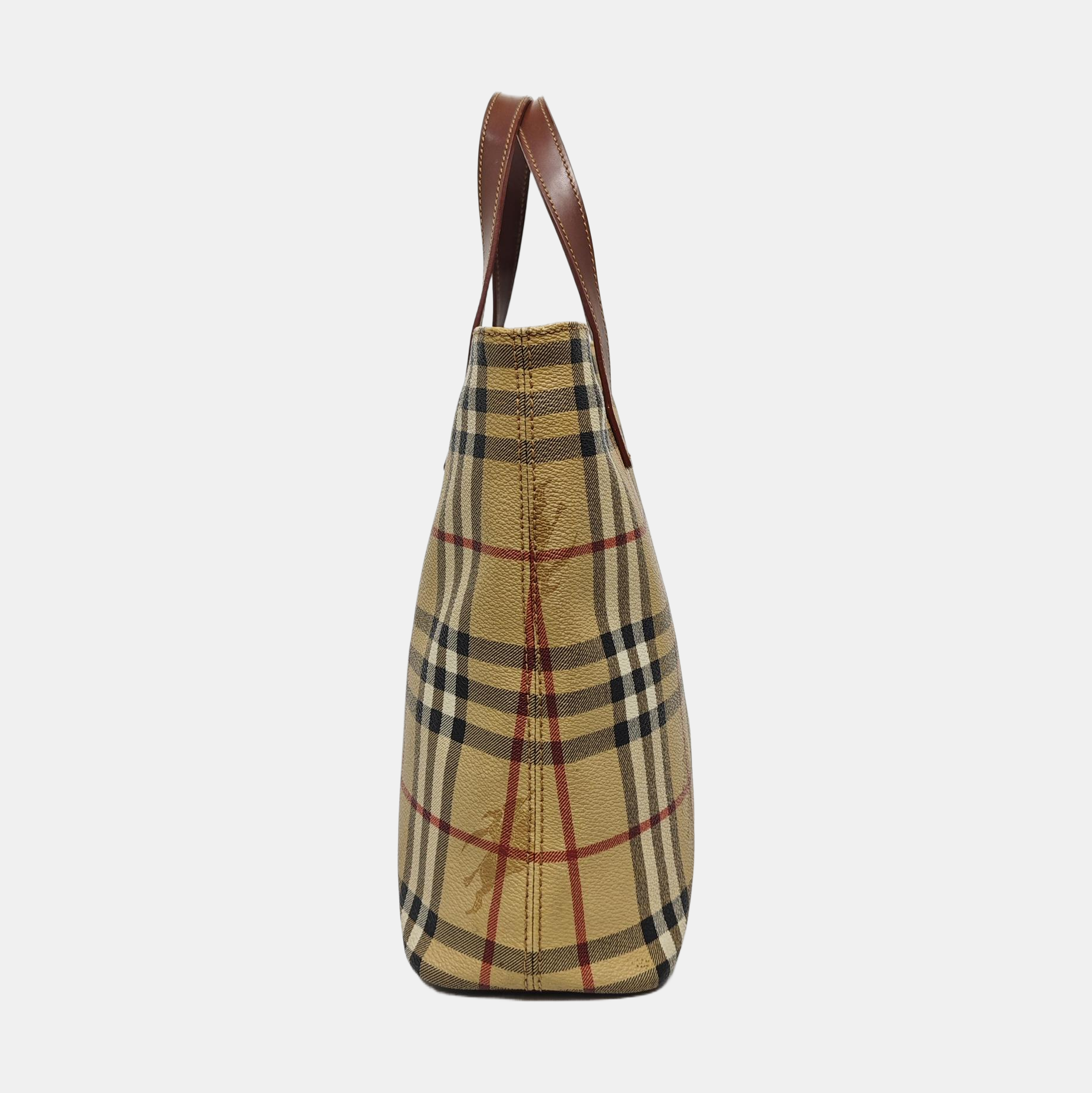 Coated Canvas Tote Bag Beige