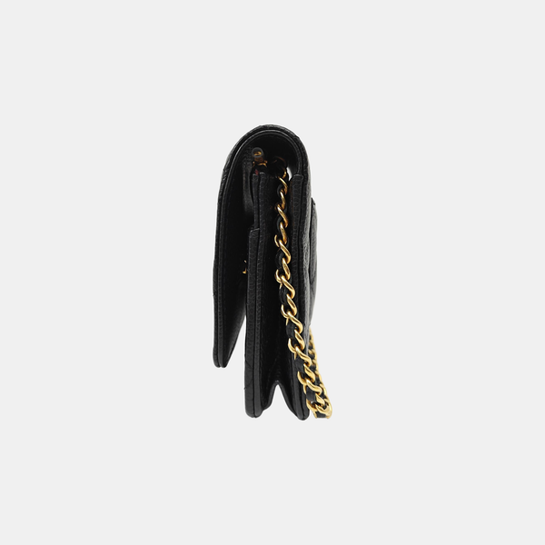 WOC Quilted Grained Calfskin Black
