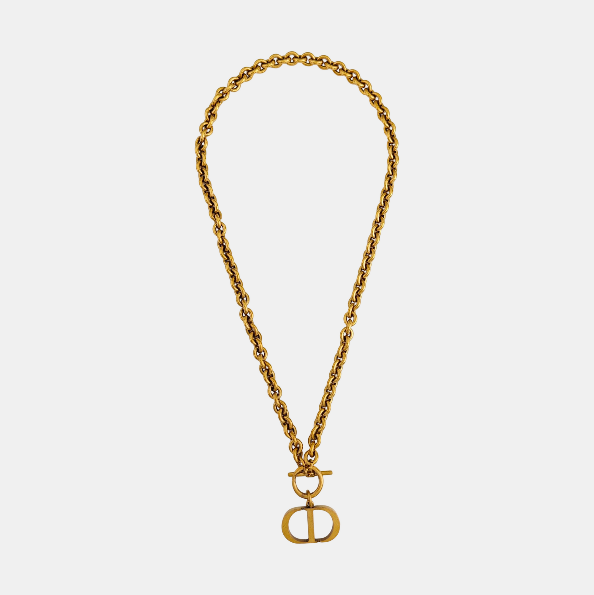 Petit CD Metal Gold Necklace
