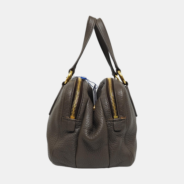 Calfskin Shoulder Bag Gray