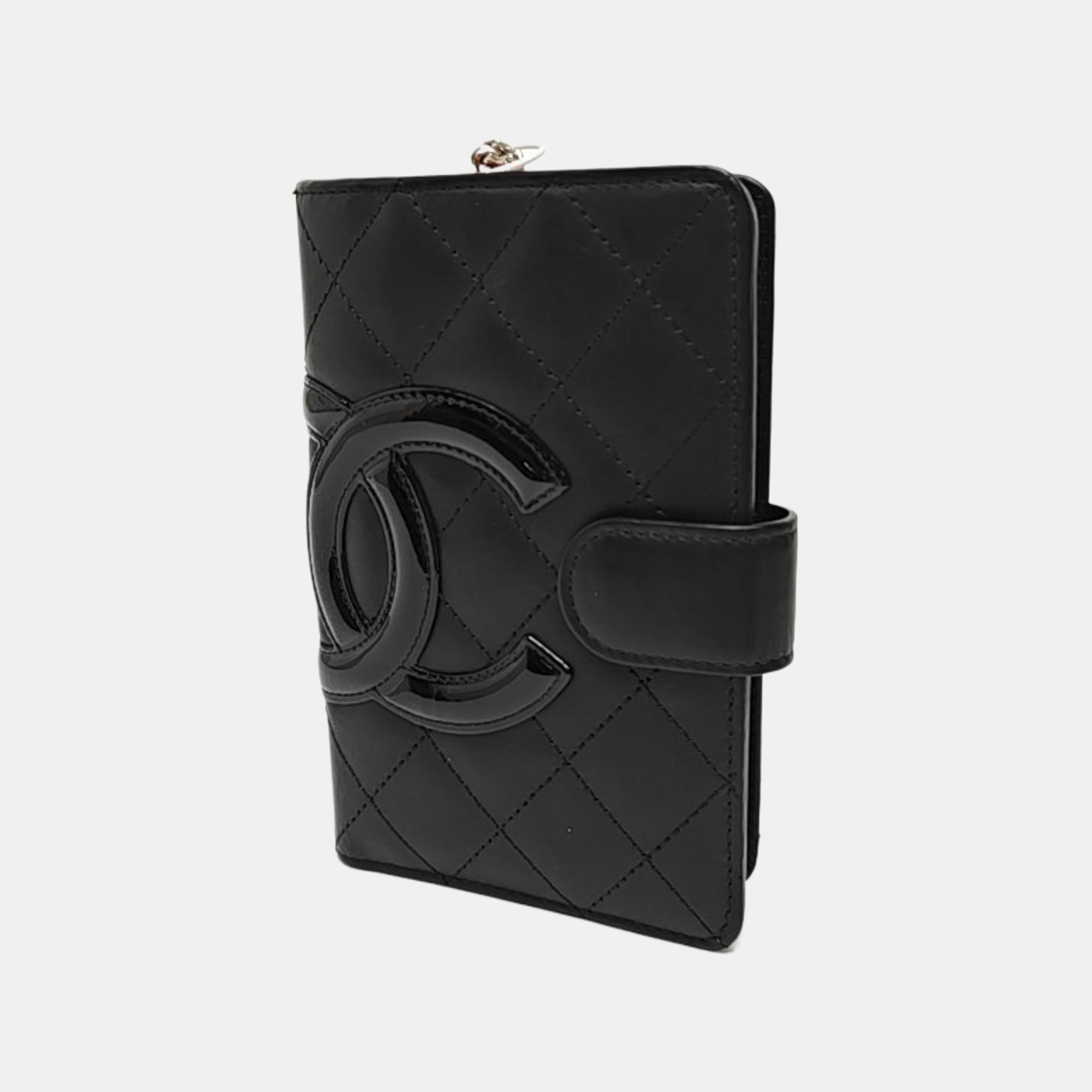 CAMBON Quilted Calfskin Black Wallet