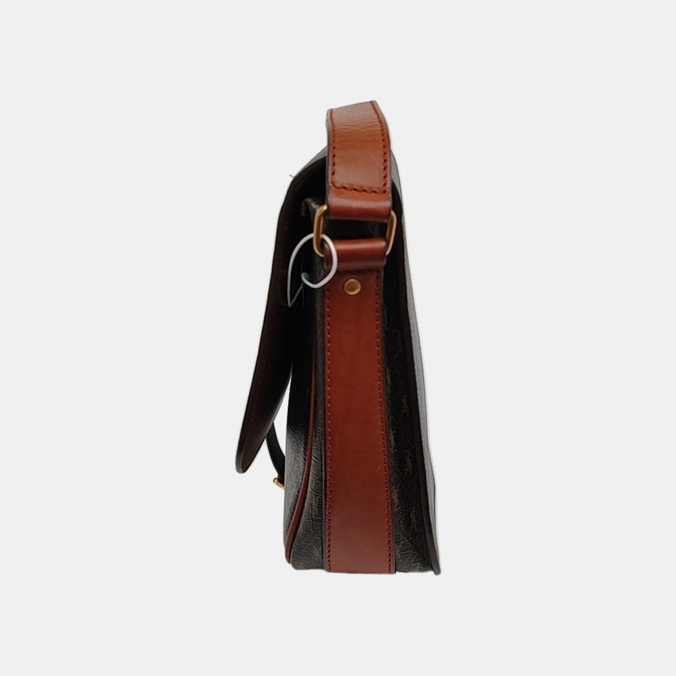 Coated Canvas Crossbody Bag Brown