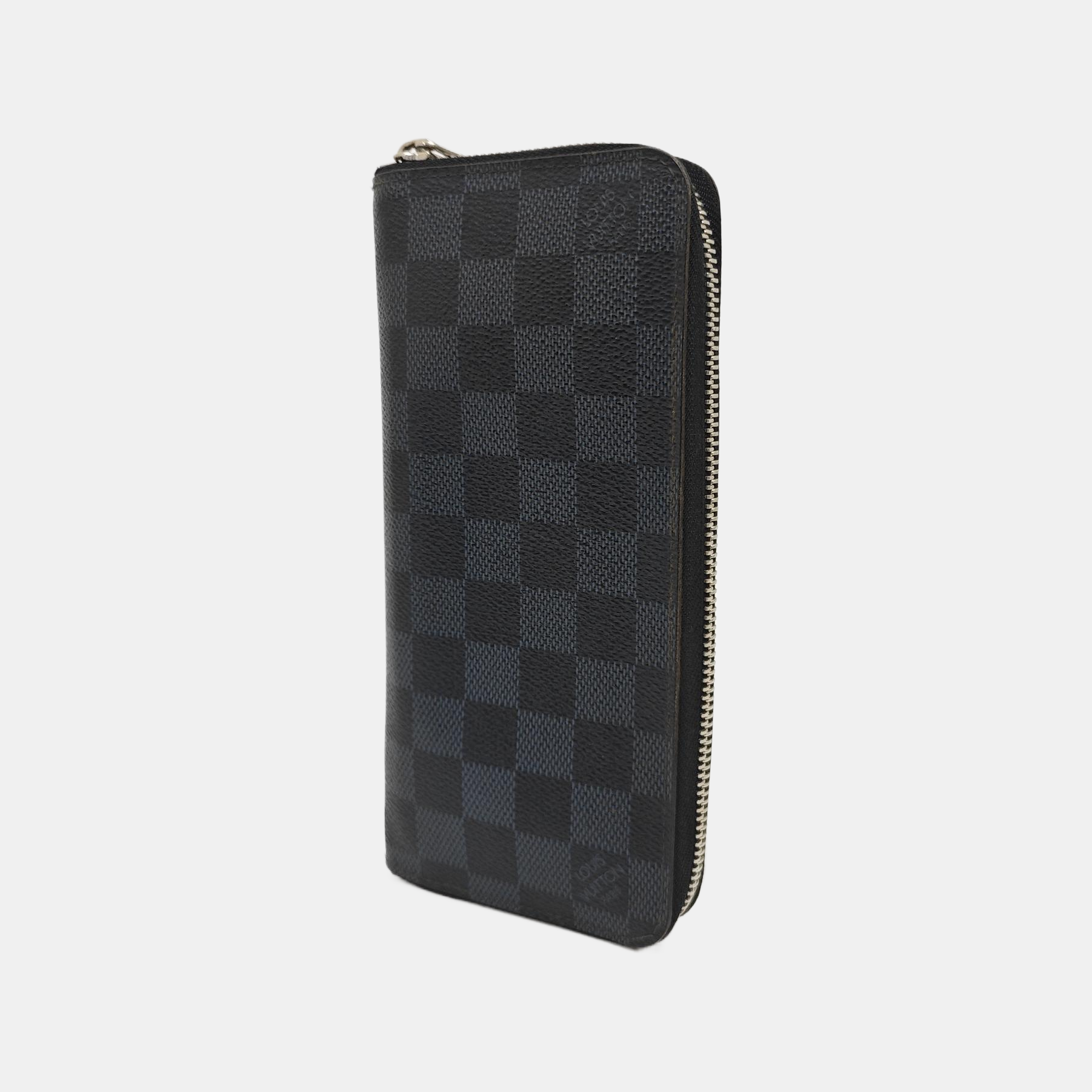 ZIPPY Damier Graphite Coated Canvas Gray Wallet
