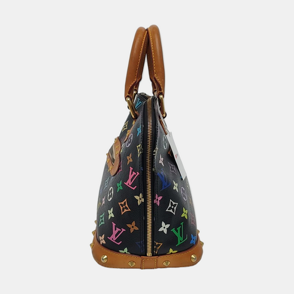 LV × TM Alma Small Monogram Lona Revestida Negra