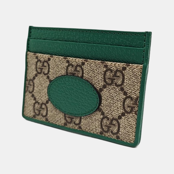 Retro Monogram Coated Canvas Green Card Holder