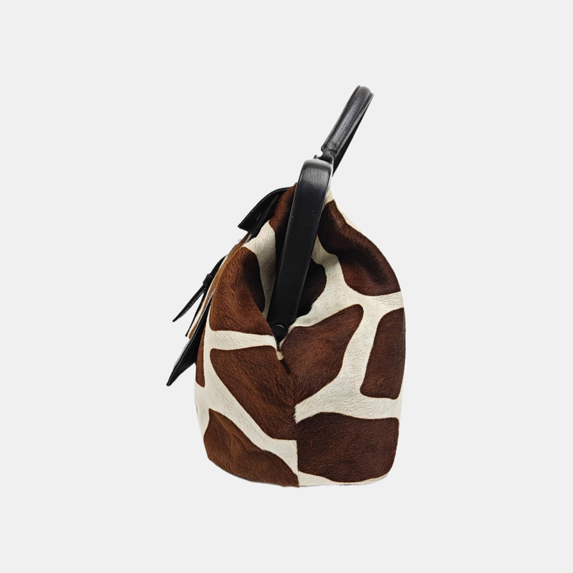 Horsehair Top Handle Bag Brown