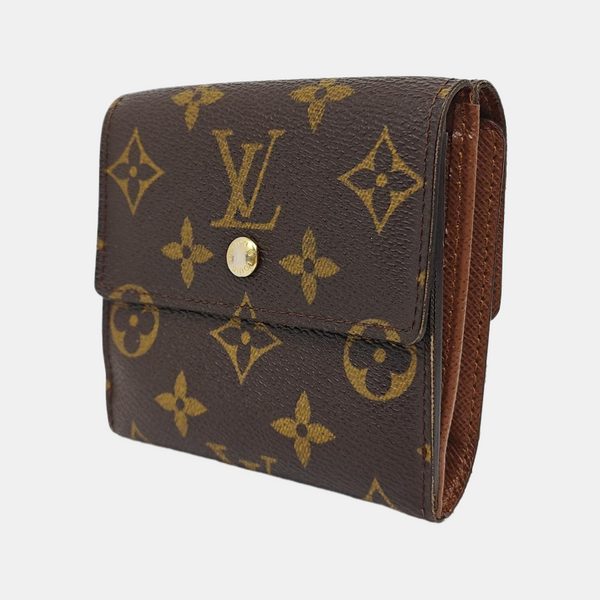 ELISE Monogram Coated Canvas Brown Wallet