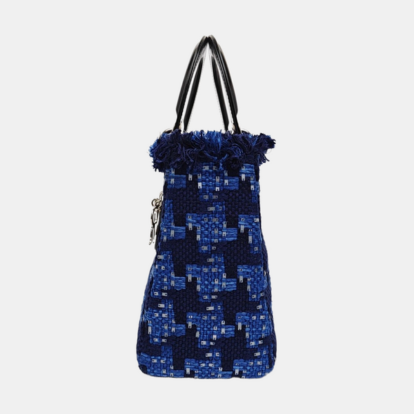 Lady Dior Medium Fabric Blue