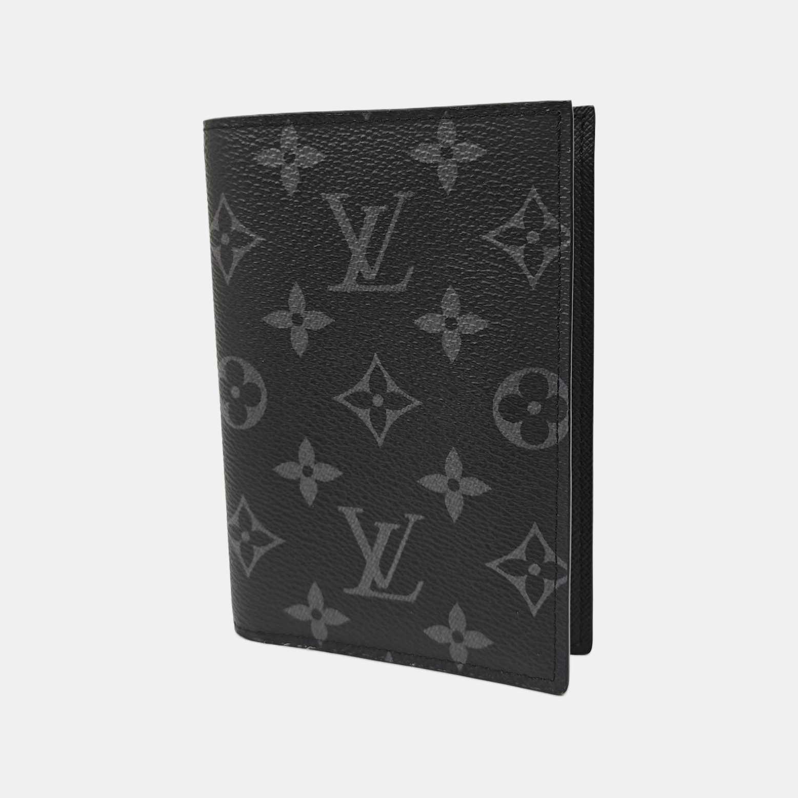 Monogram Coated Canvas Card Holder Gray