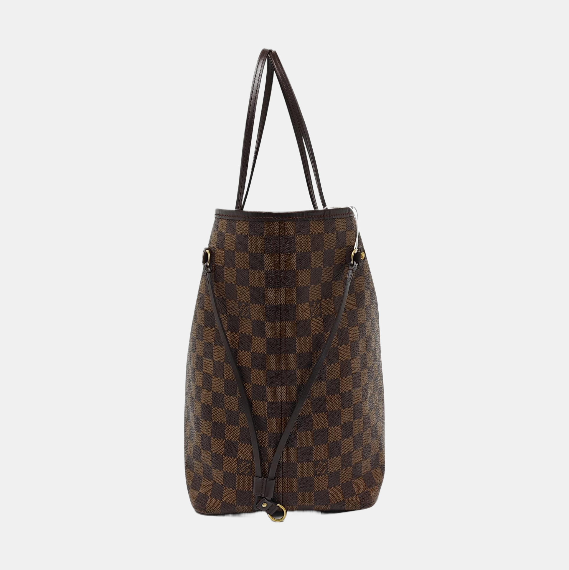 NEVERFULL GM Damier Ebene Coated Canvas Brown