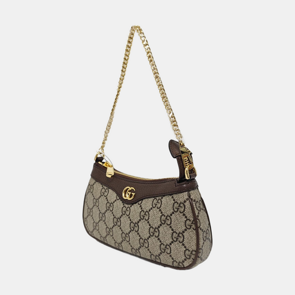 Ophidia Mini Monogram Coated Canvas Beige