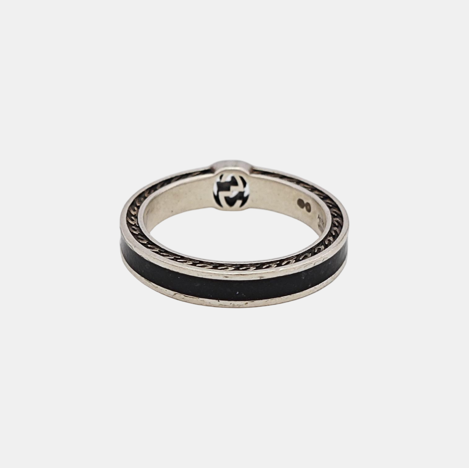 Interlocking G 925 Sterling Silver Ring HK 12