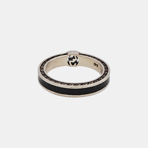 Interlocking G 925 Sterling Silver Ring HK 12
