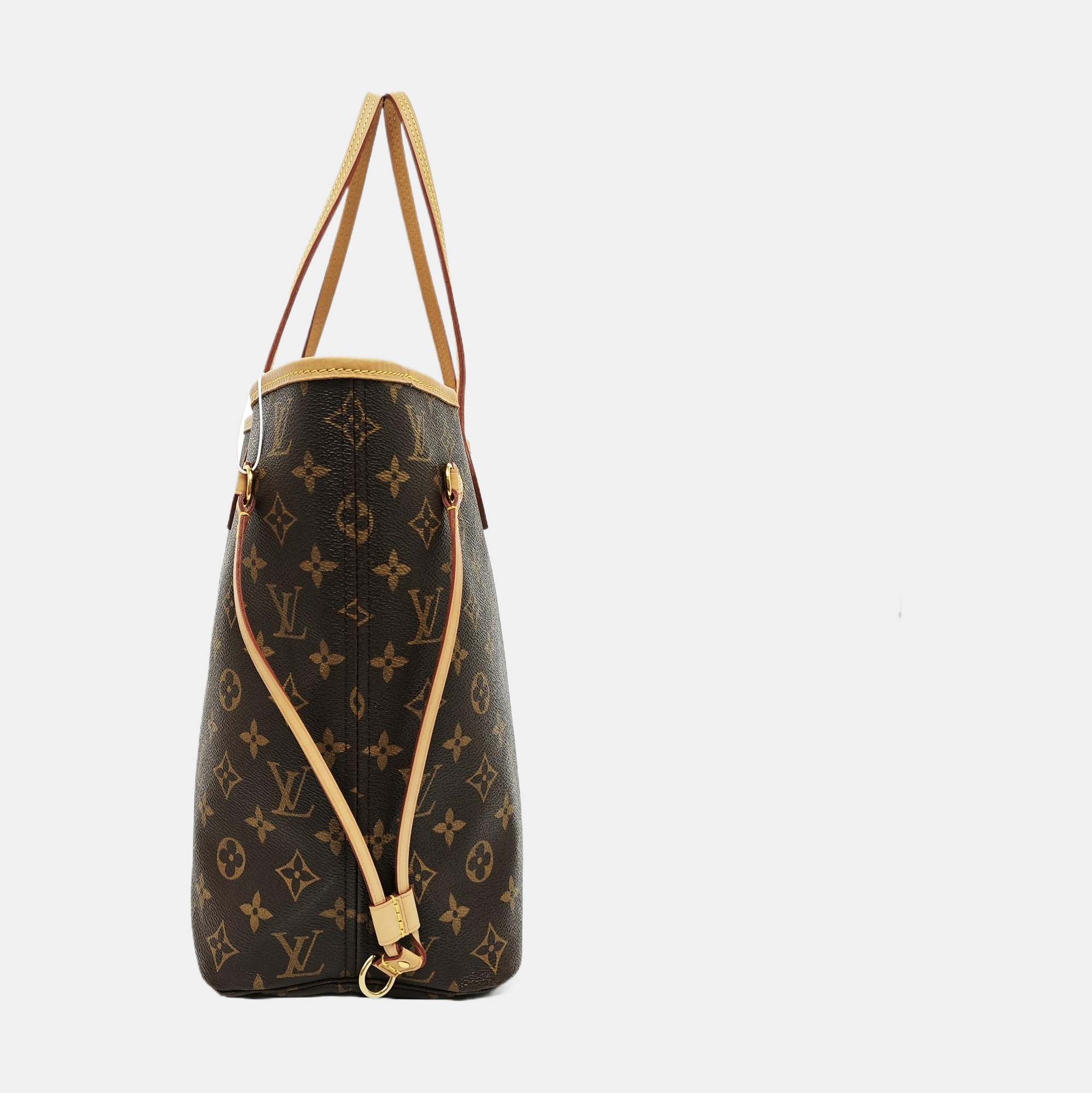 NEVERFULL MM Monogram Coated Canvas Brown
