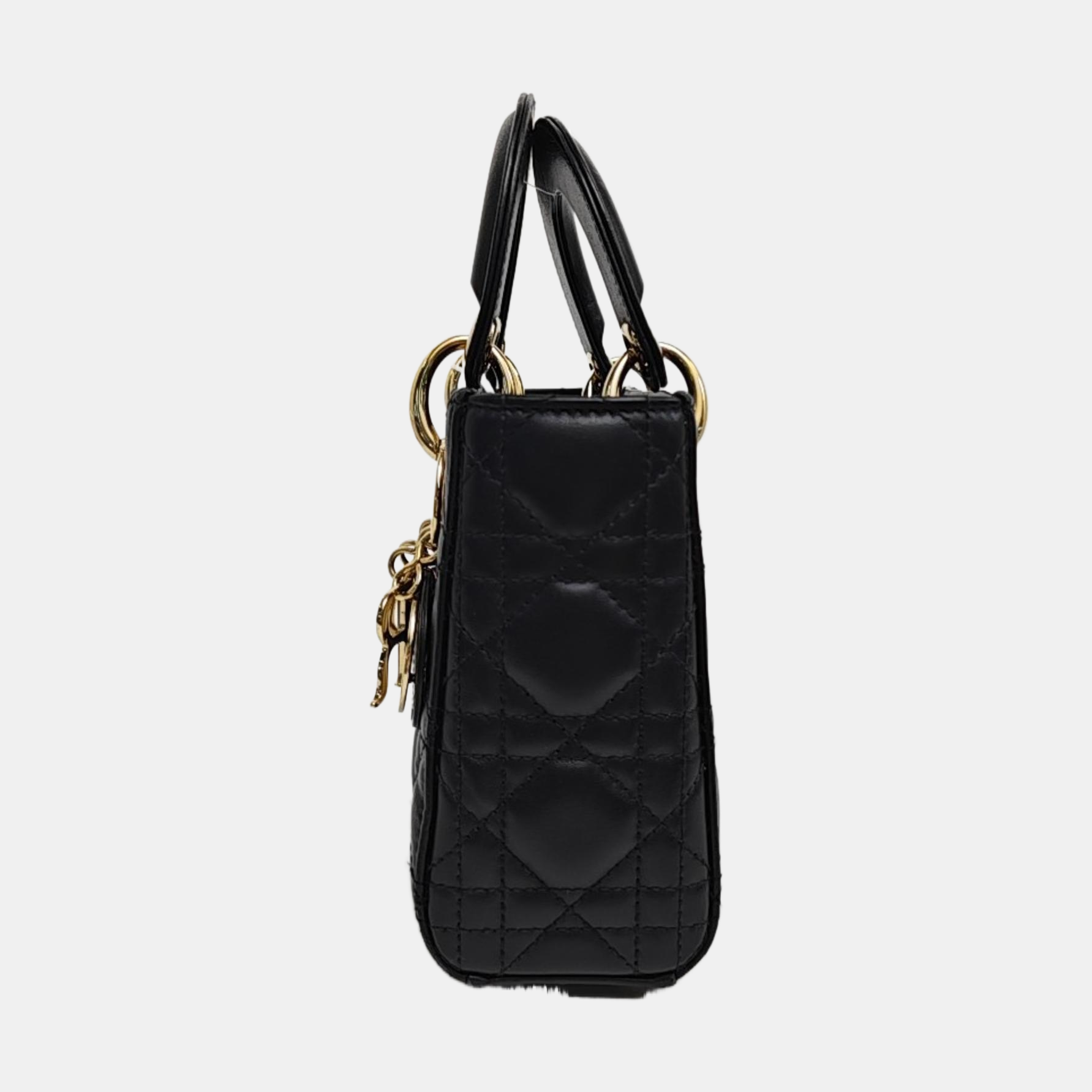 Lady Dior Mini Cannage Lambskin Black
