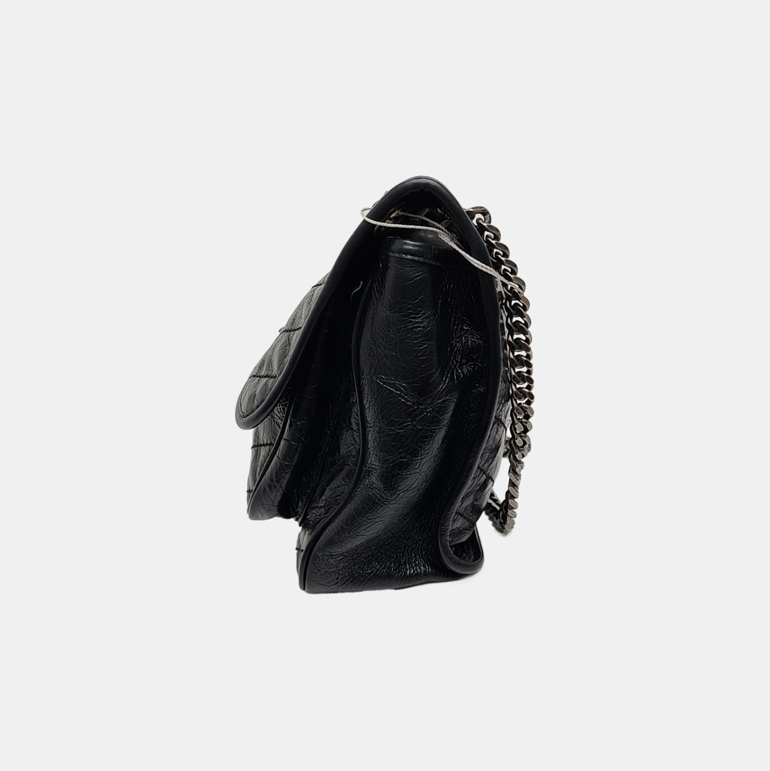 NIKI Medium Chevron Calfskin Black