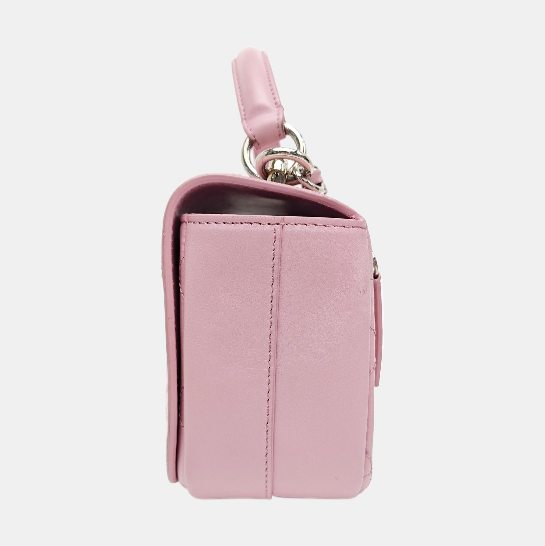 Quilted Calfskin Shoulder Bag Pink