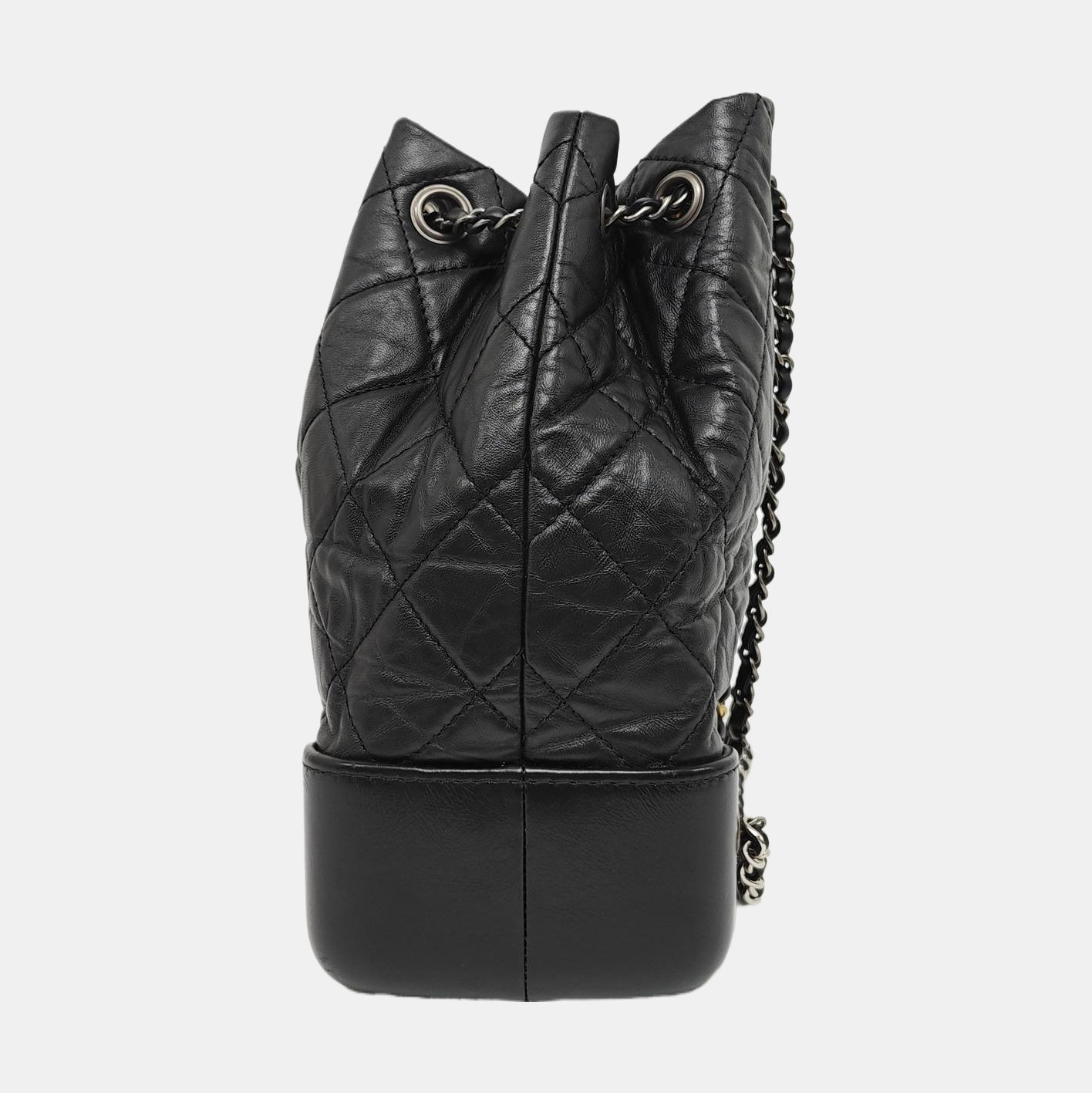 GABRIELLE Small Quilted Calfskin Black