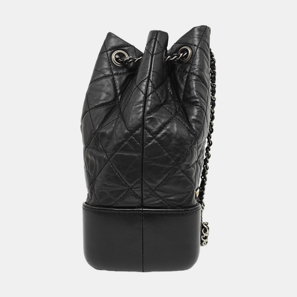 GABRIELLE Small Quilted Calfskin Black