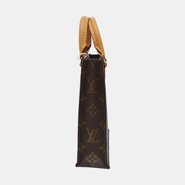 SAC PLAT Mini Monogram Coated Canvas Brown