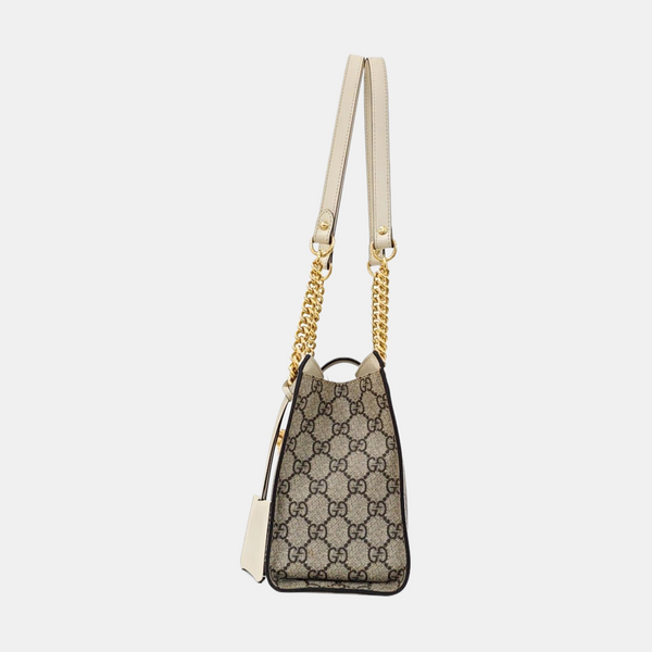 Padlock Small Monogram Coated Canvas Beige