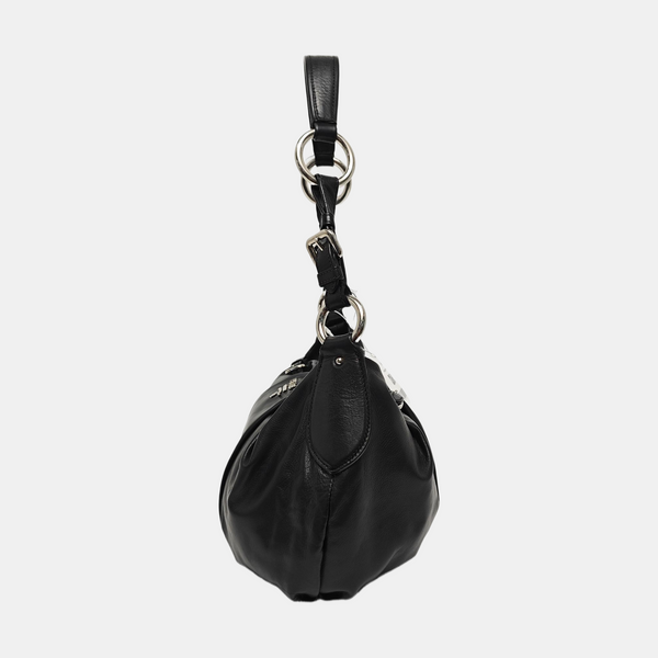 Calfskin Top Handle Bag Black