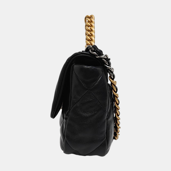 CHANEL 19 Small Quilted Lambskin Black