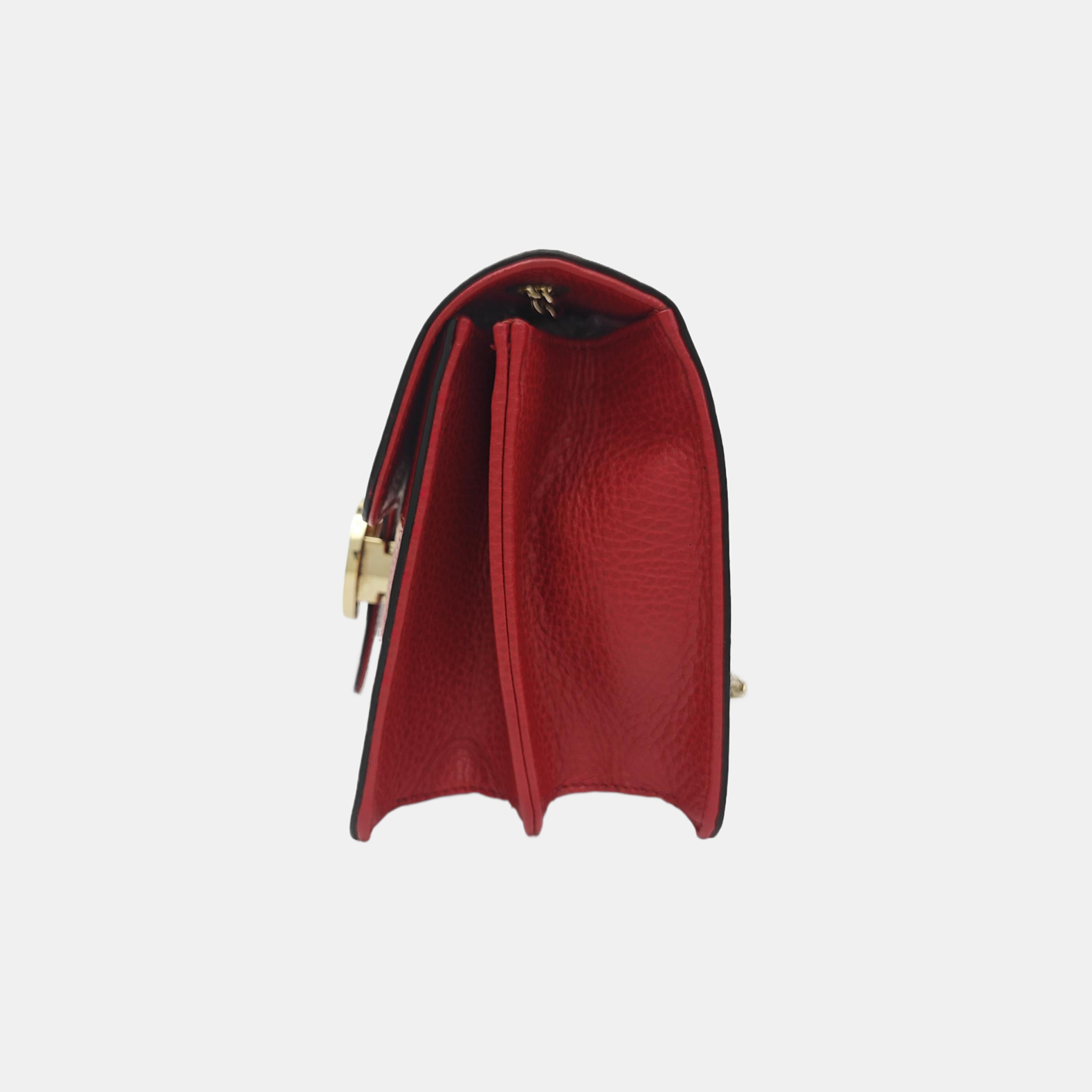 Interlocking G Small Calfskin Red