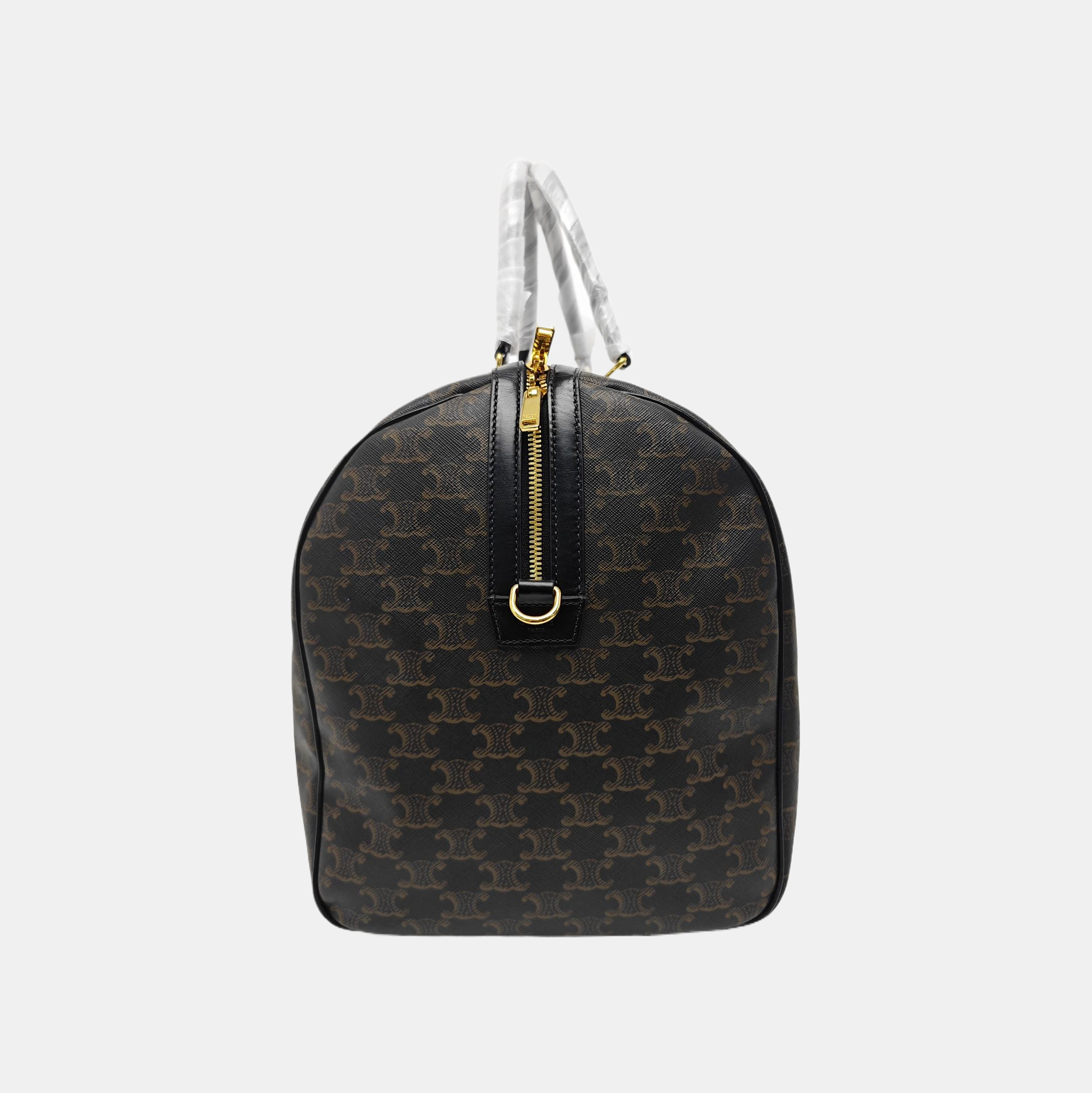 Coated Canvas Shoulder Bag Large Black