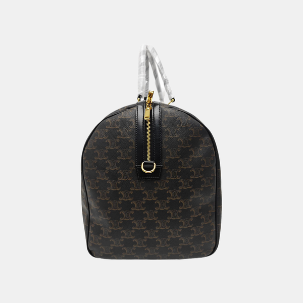 Coated Canvas Shoulder Bag Large Black