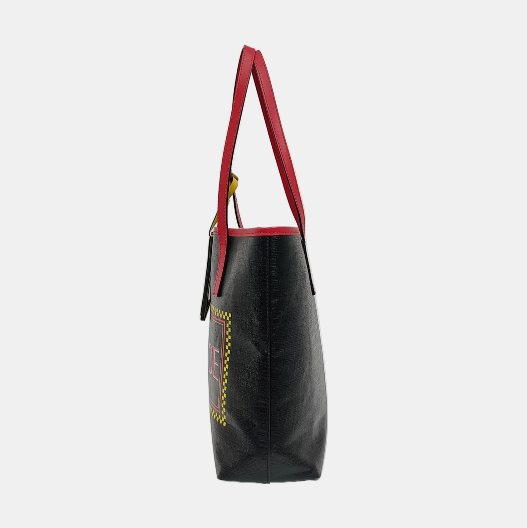 Coated Canvas Tote Bag Black