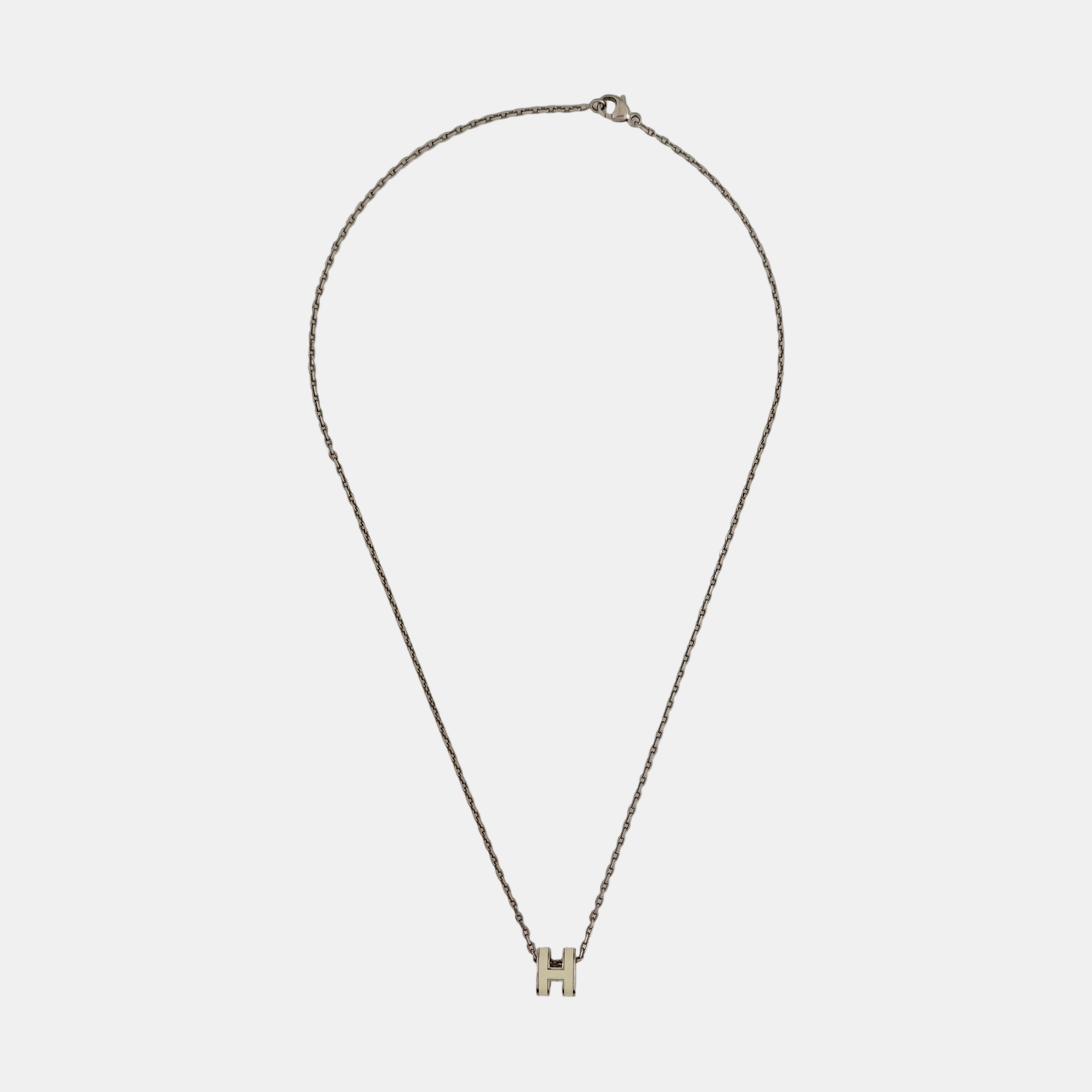 Pop H Metal Silver Necklace