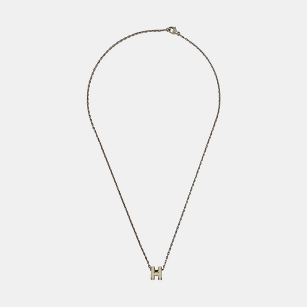 Pop H Metal Silver Necklace