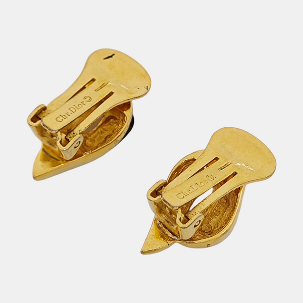 Metal Gold Clip On Earrings