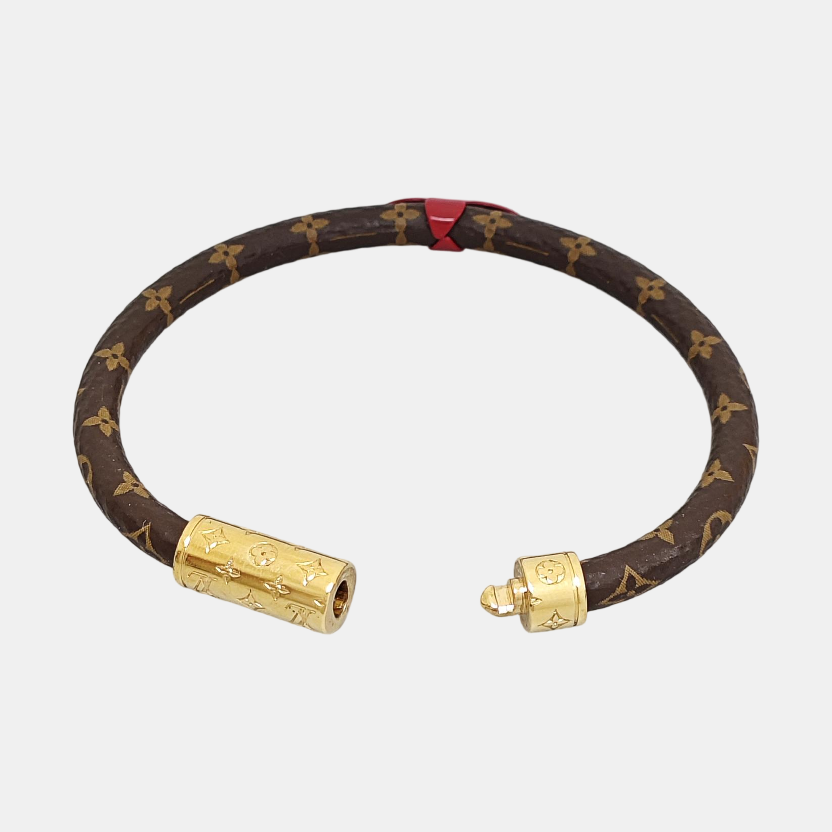 Coated Canvas Brown Bangle