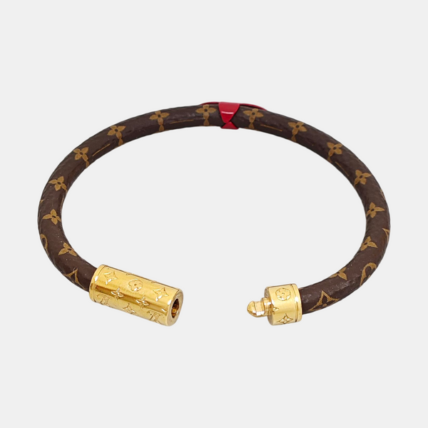 Coated Canvas Brown Bangle