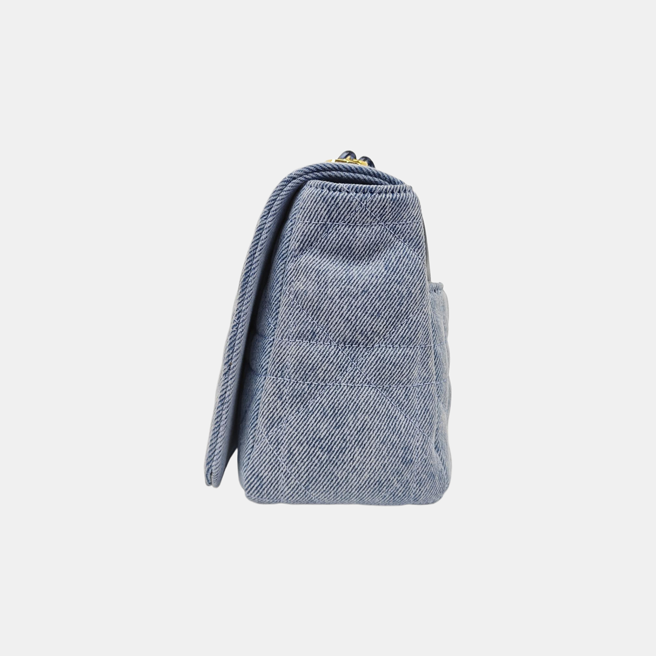 Dior Caro Medium Quilted Denim Blue