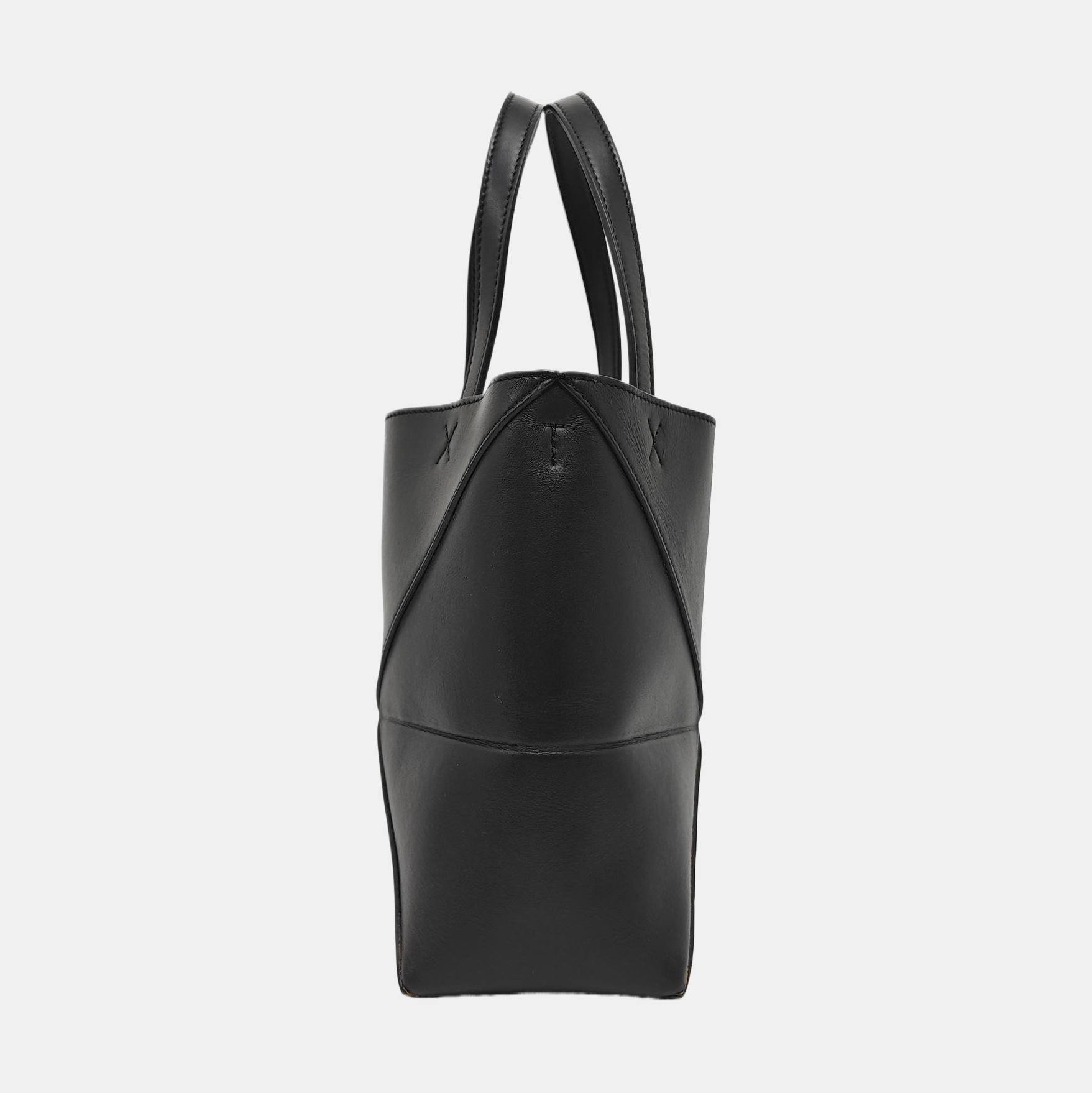 Puzzle Fold Mini Calfskin Black