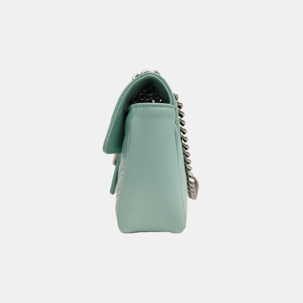 GG Marmont Small Quilted Calfskin Green
