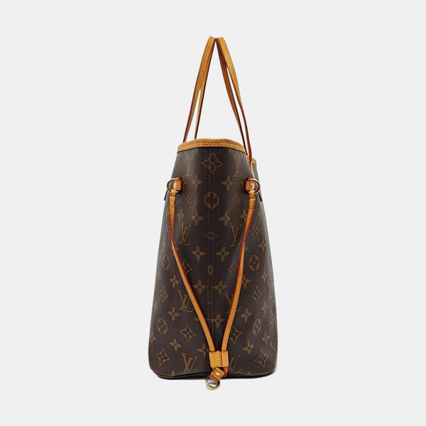 NEVERFULL MM Monogram Coated Canvas Brown