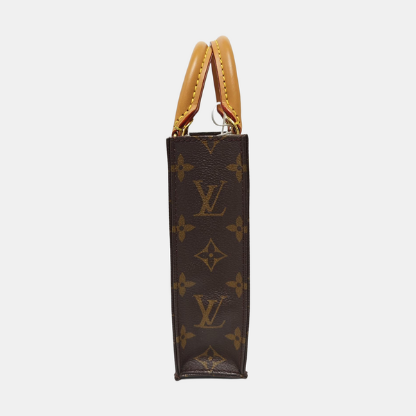 SAC PLAT Mini Monogram Coated Canvas Brown