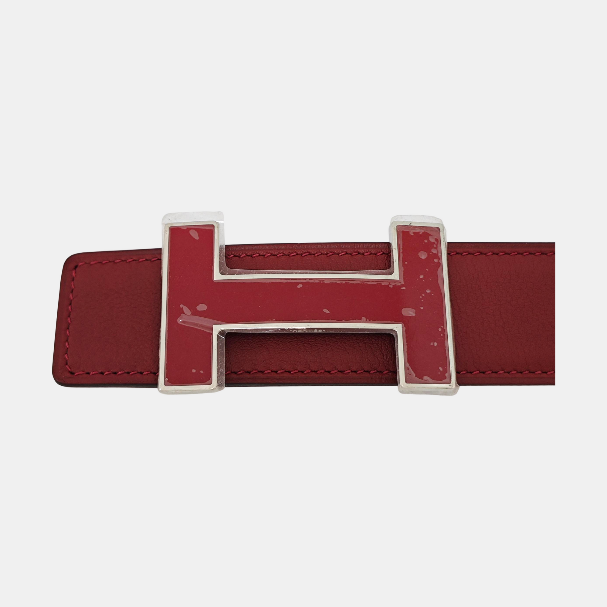 Leather Belt Red