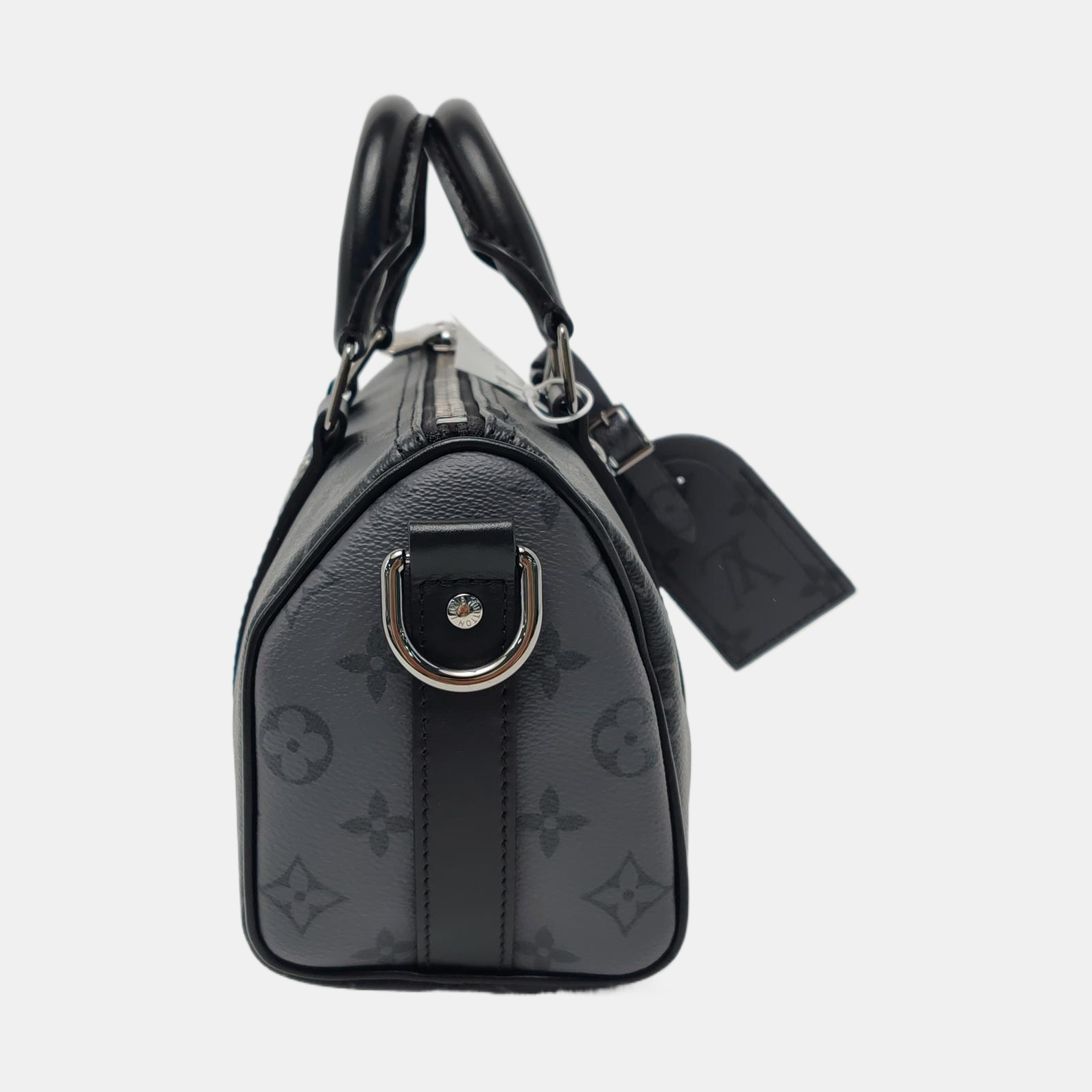 KEEPALL 25 Monogram Coated Canvas Black