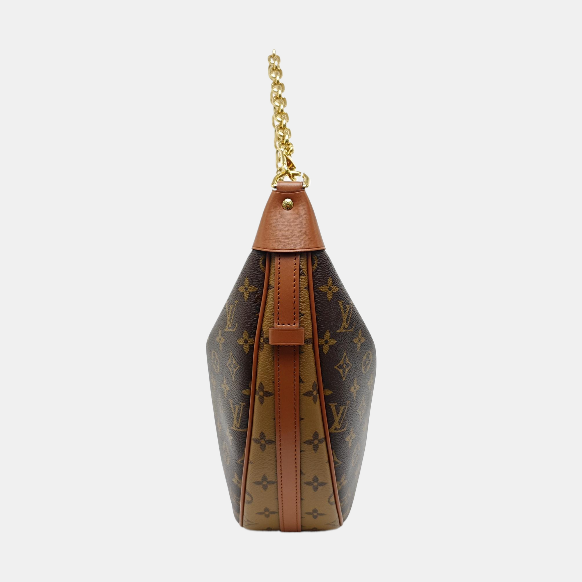 LOOP HOBO Monogram Coated Canvas Brown